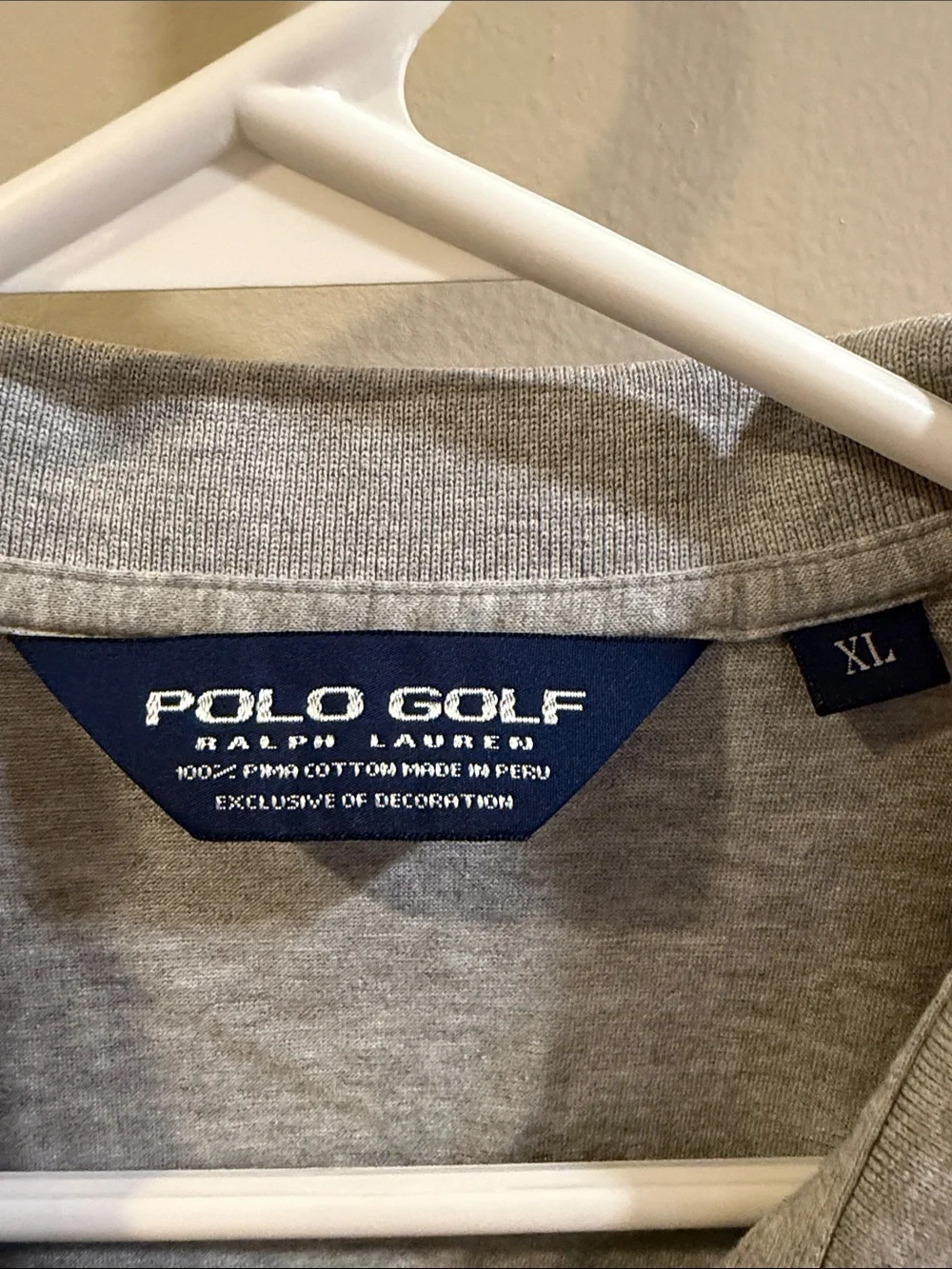 Ralph Lauren Light Gray Cotton Polo Shirt